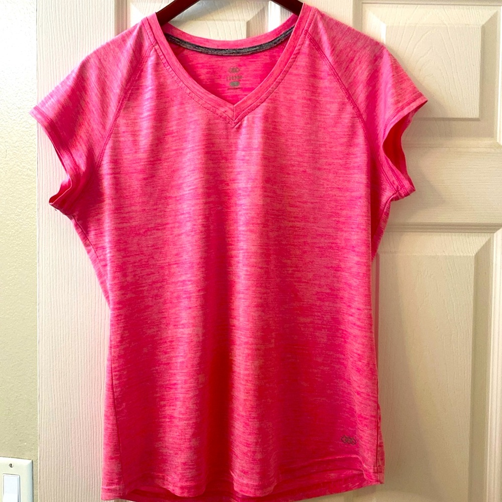 Legend pink short sleeve V neckline large size